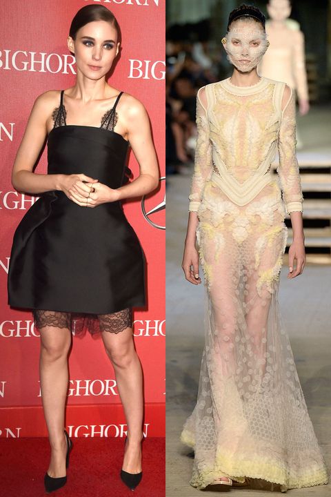 <p>I can't say with absolute certainty that Rooney Mara will be wearing my designer pick, but I'd bet a cool $100 she goes with a gown that's either black, white, or nude. If she really wants to stand out, she'll go with this stunning Givenchy gown. </p>