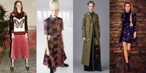 <p>Embroidered onto outerwear at Valentino and stitched on a Gucci sweater, the butterfly is just about everywhere this autumn. </p><p><br></p><p><em>Left to Right: Gucci, Giamba, Valentino, Philipp Plein</em></p>