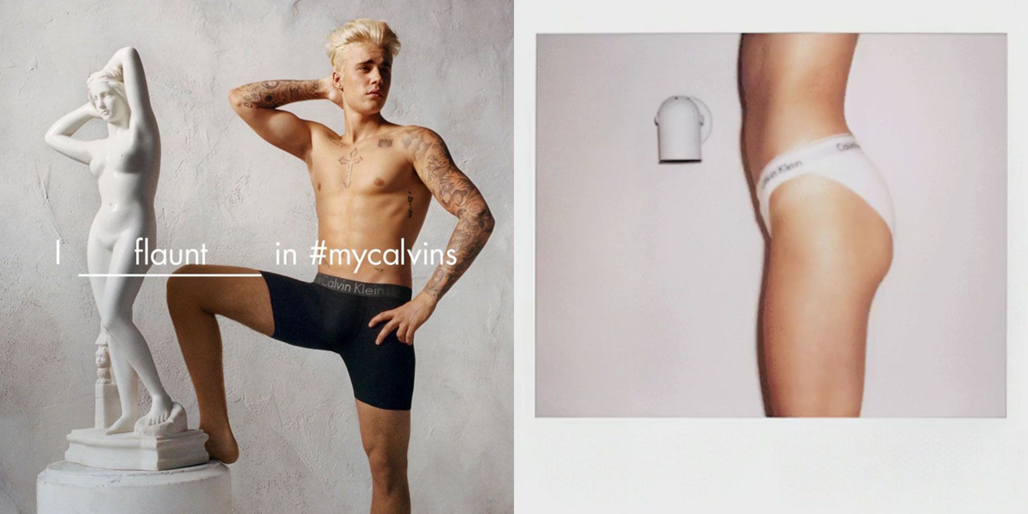 Kendall Jenner and Justin Bieber in Calvin Klein Spring 2016 Campaign - Calvin Klein #MyCalvins