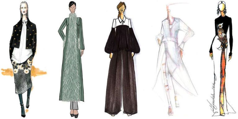 Sleeve, Standing, Formal wear, Costume design, Fashion illustration, Style, Line, Pattern, Dress, Fashion, 