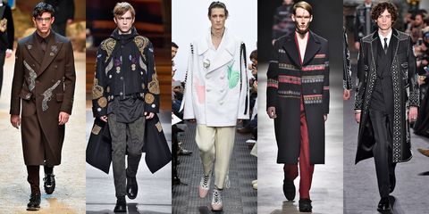 <p>          Not to be worn with your statement bag (unless you are the more-is-more type), let your coat do the talking.</p><p><em><em><em>As seen at </em></em></em><em>Dolce & Gabbana, Dries Van Noten, J.W.Anderson, Kenzo, and Valentino.</em><br></p>