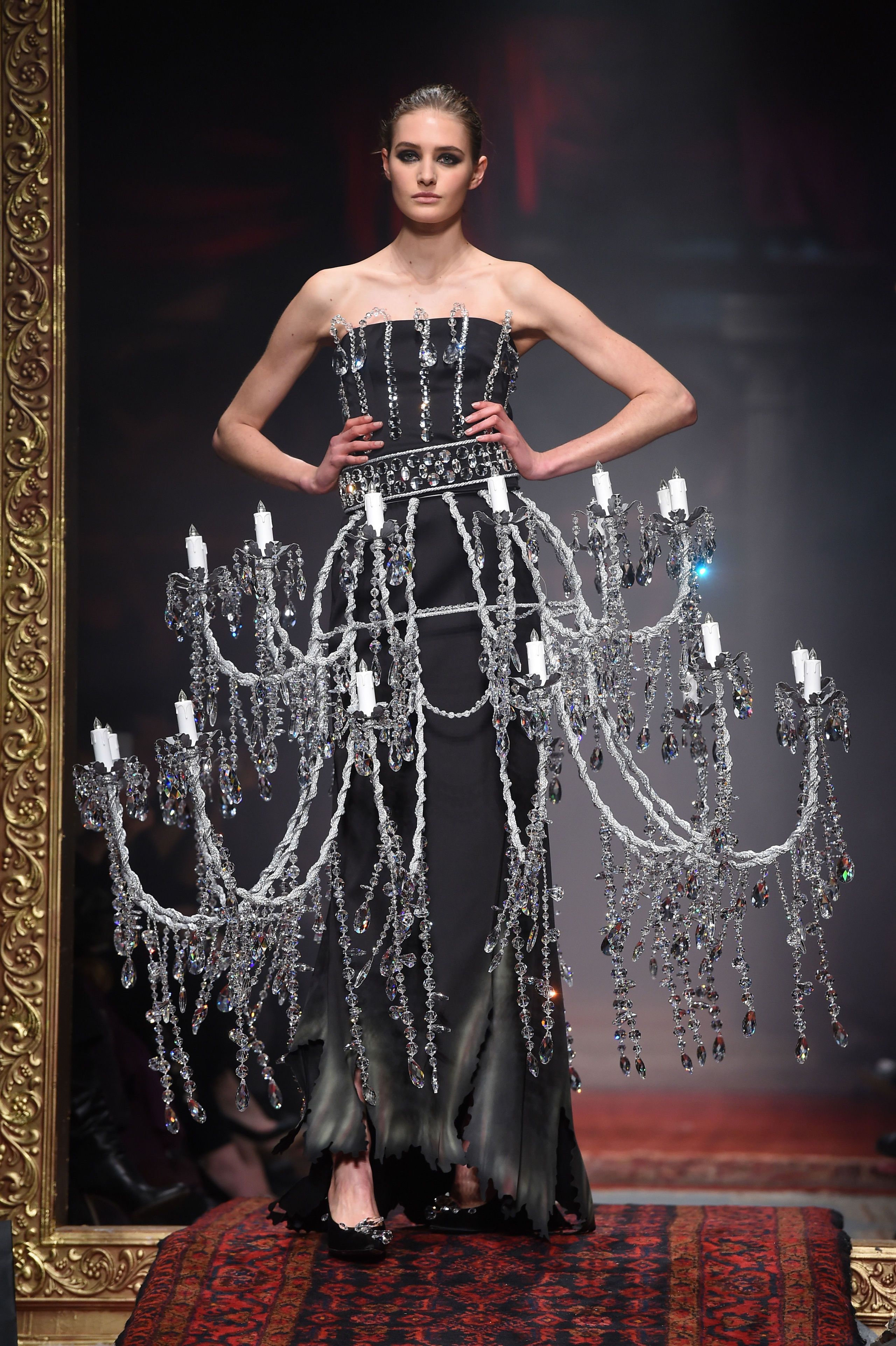 moschino chandelier dress