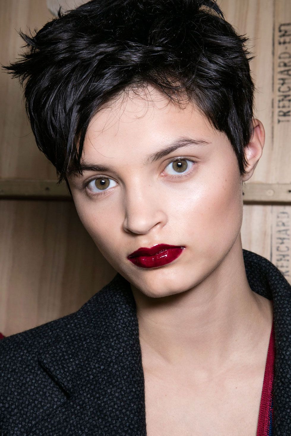 <p>Thanks to Kylie Jenner's wildly popular Lip Kit, boldly stained matte mouths are more popular than North West's Balmain jacket. Ashish and Sibling were the biggest devotees of the trend… along with most of the street style kids outside the shows.</p><p>Want the look? The best way to go is with a lip brush or liner, so you can fill color directly and deliberately. "I know nobody can get it," Teasdale says, "but it's my job to use every product. And this product really is the best one."</p>