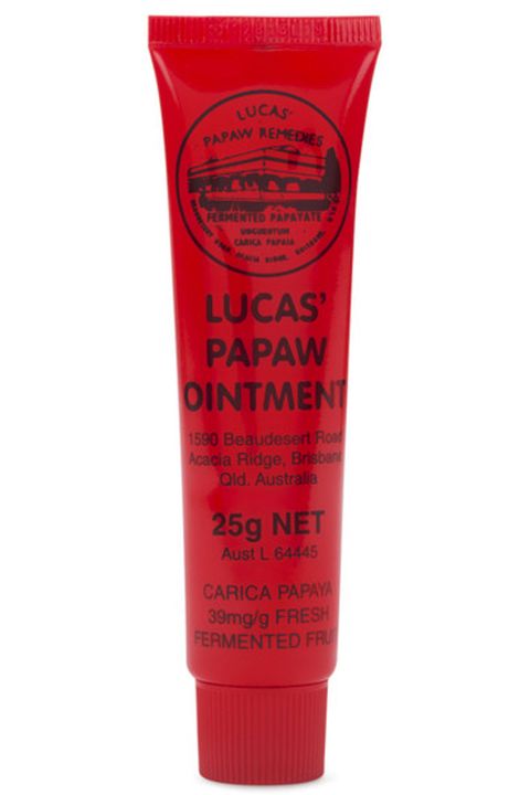 <p>Works wonders as a lip conditioner but you can also use it for just about anything else. It's great for scratches and cuts and everything in between.</p><p><em>Lucas Papaw Ointment, $12; <a href="http://lucaspapaw.com.au/" target="_blank">lucaspawpaw.com</a></em></p>