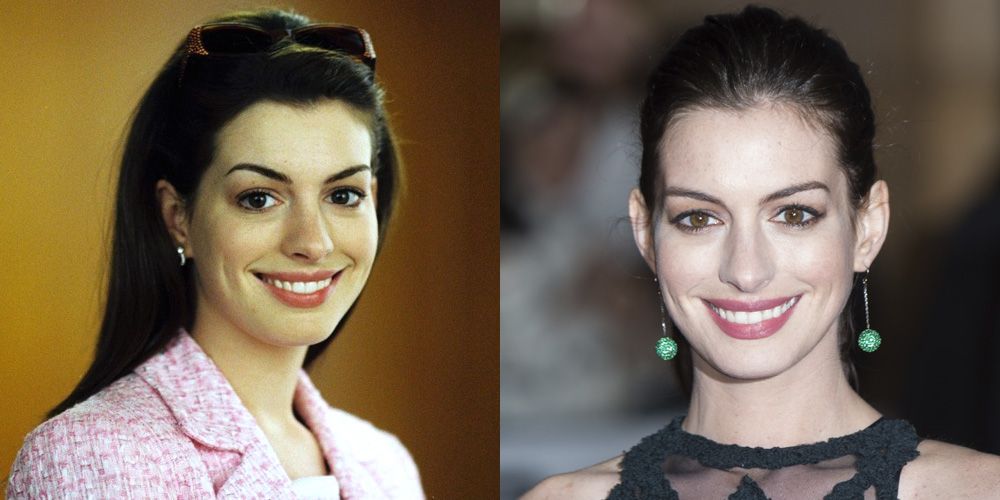 anne hathaway princess diaries before and after