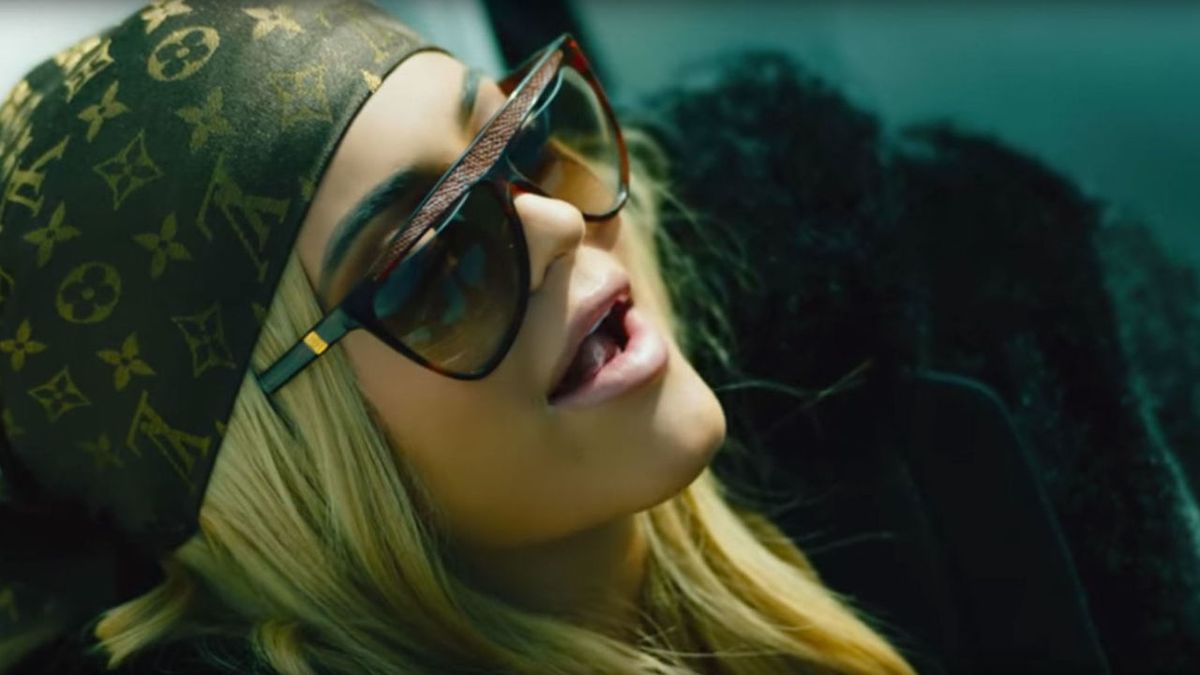 Kylie Jenner Wears Louis Vuitton Do-Rag in Glosses Lip Kit Commercial