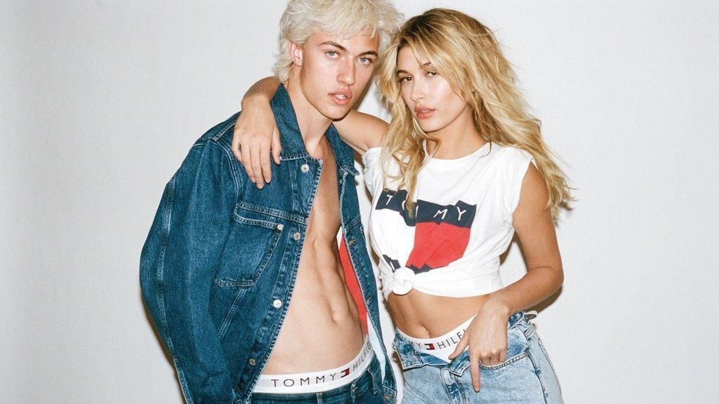 Lucky Blue Smith and Hailey Baldwin Star in Tommy Jeans