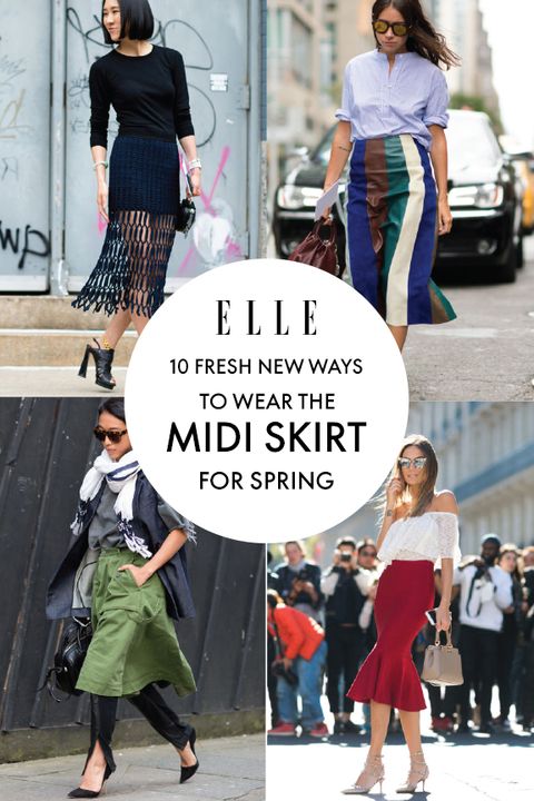 10 Midi Skirt Styles for Spring 2016 - Ways to Wear a Midi Skirt