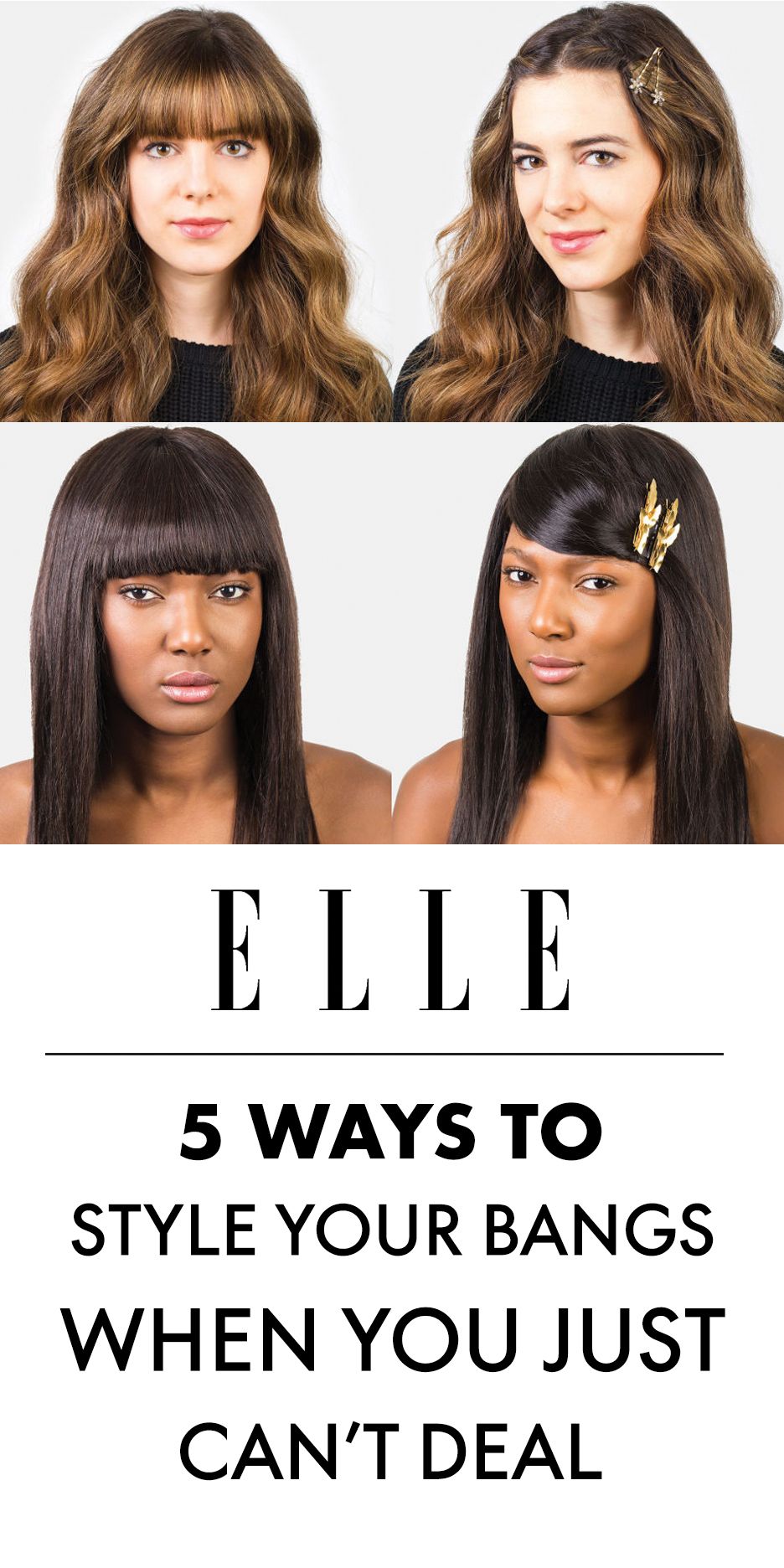 How To Style Bangs 5 Hairstyles To Keep Your Bangs Out Of Your Face