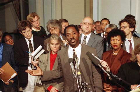 Charles Ogletree in 1991 during the Anita Hill hearings