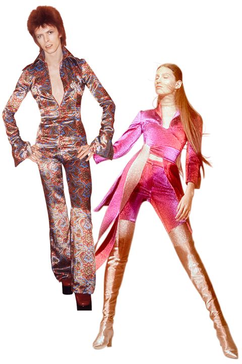 <p>The late <strong>David </strong><strong>Bowie </strong>kicked off the glam-rock era in 1972 when he adopted his flamboyant, gender-ambivalent alter ego, Ziggy Stardust, who gave rise to cross-dressing on and off the stage. For fall, <strong>Area</strong> designers Beckett Fogg and Piotrek Panszczyk's hypersexual offerings will help you channel your Jean Genie.</p>