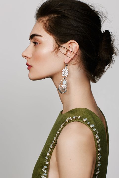 <p>Play up an embellished top with equally dazzling earrings.  </p><p><br></p><p><br></p><p>Kent & King Crystal Chandelier Earrings, $24, <a href="http://shop.nordstrom.com/c/jewelry/kent---king~12525/statement?&cm_mmc=Mindshare_Nordstrom-_-MayCorp-_-Hearst-_-proactive" target="_blank">nordstrom.com</a>; Tory Burch 'Rachel' Embellished Linen Tabard Tank, $895, <a href="http://shop.nordstrom.com/s/tory-burch-rachel-embellished-linen-tabard-tank/4256583?&cm_mmc=Mindshare_Nordstrom-_-MayCorp-_-Hearst-_-proactive" target="_blank">nordstrom.com</a></p>