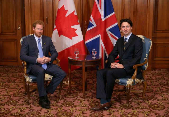 Canadian Prime Minister Justin Trudeau and Prince Harry
