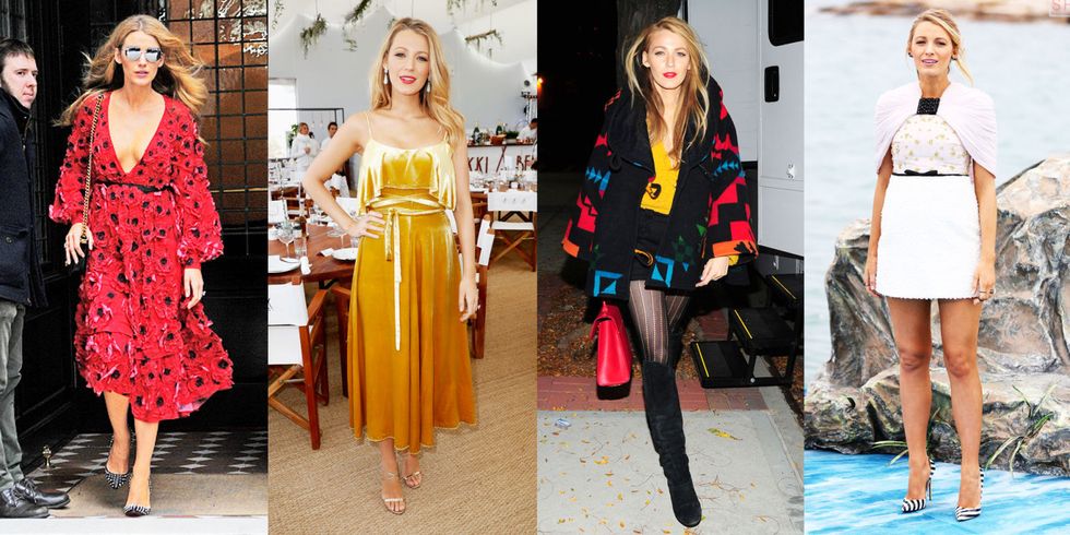 Blake Lively in Yellow Sequin Dress With '90s Curls - Blake Lively's ...