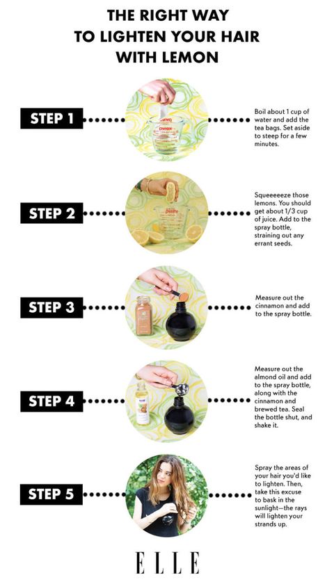 How to Naturall Lighten Hair with Lemon Juice - DIY Hair Lightening Spray