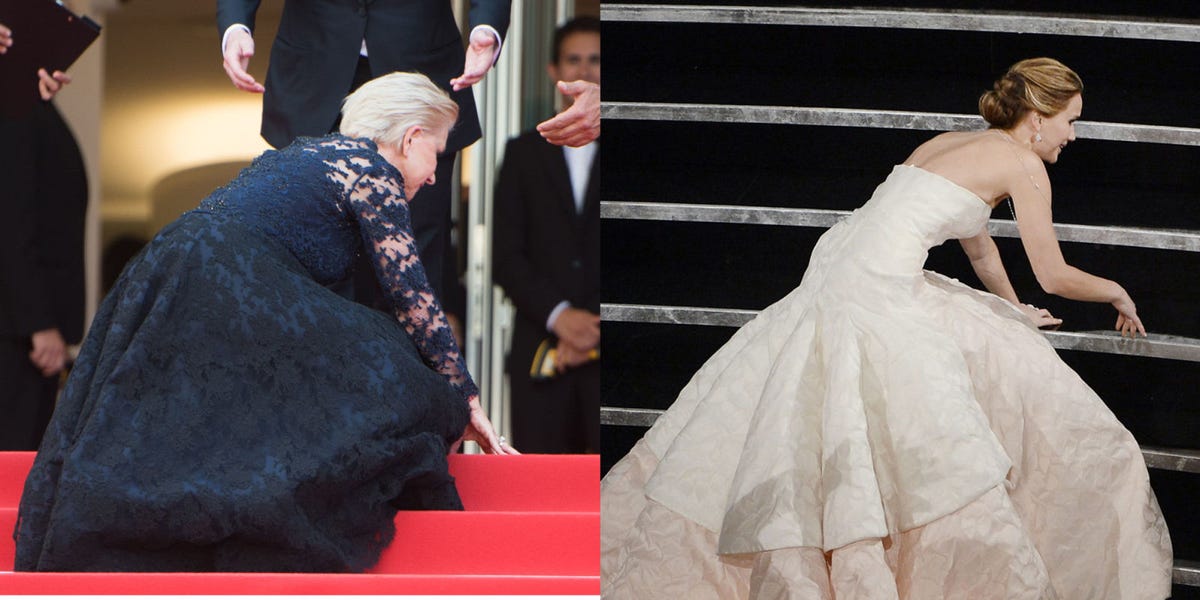 Helen Mirren Falls at Cannes Film Festival - Cannes Film Festival 2016