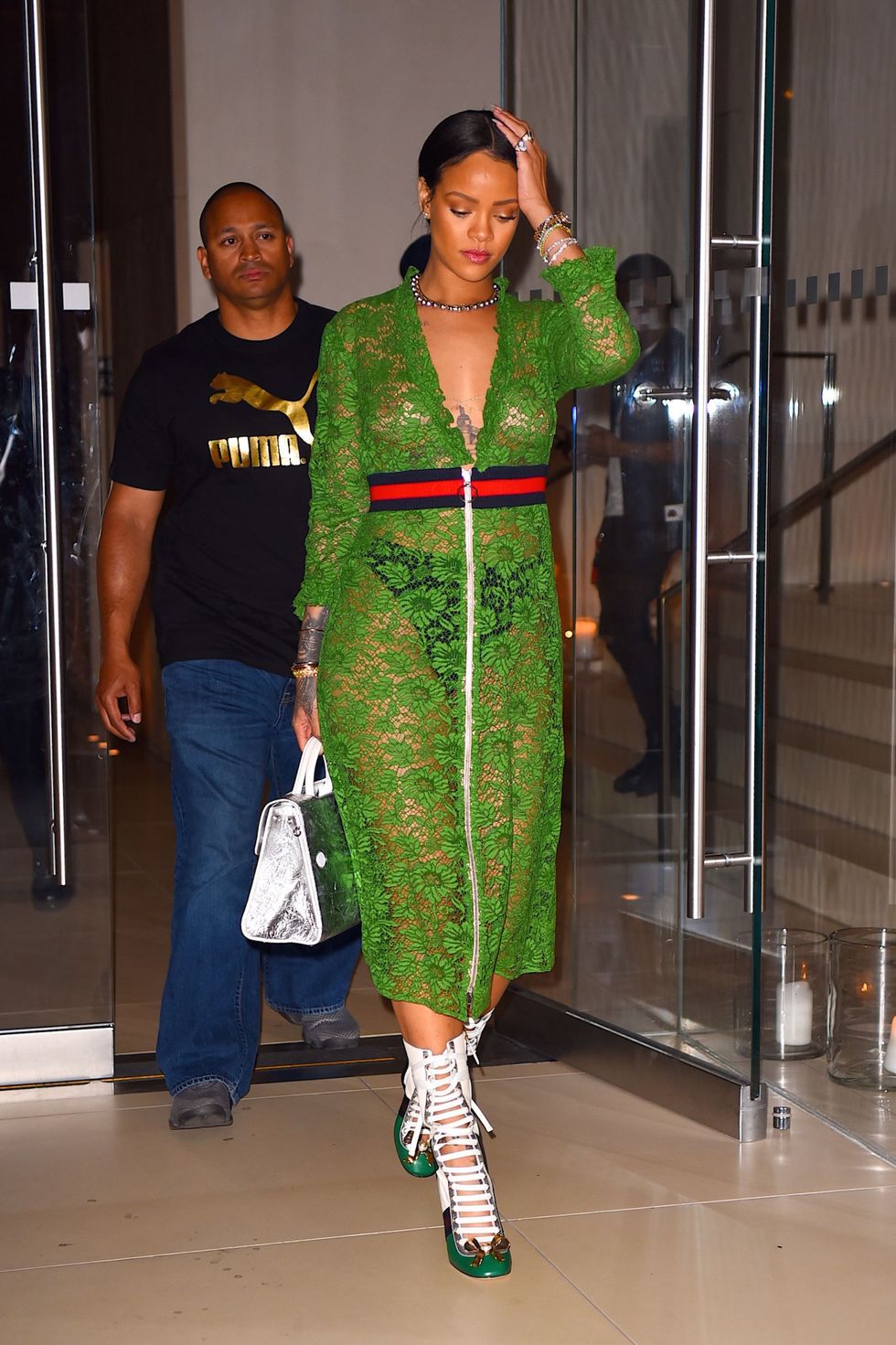 NEW YORK, NY - MAY 25:  (EDITORS NOTE: Image contains partial nudity.)  Rihanna seen out and about on May 25, 2016 in New York City.  (Photo by Robert Kamau/GC Images)