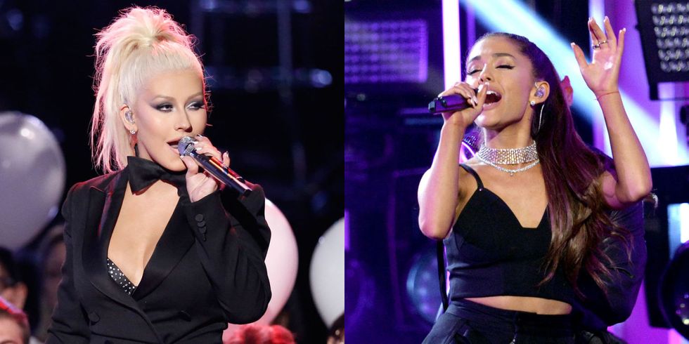 Christina Aguilera And Ariana Grande Dangerous Woman Duet Ariana Grande The Voice Performance 4716