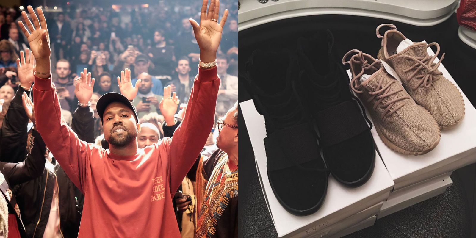 Kanye wearing yeezy outlet 750 black