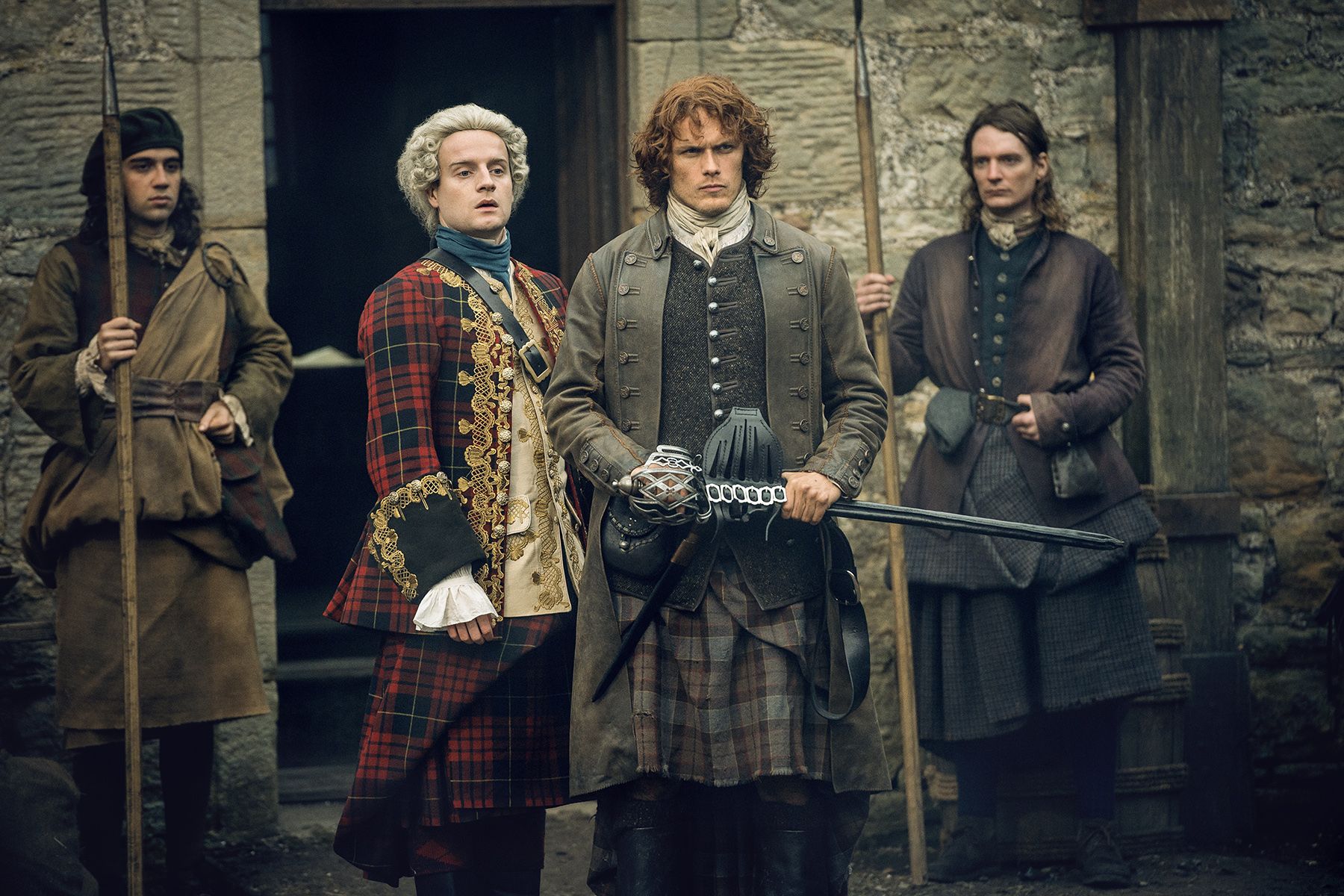 Jamie from outlander in best sale a kilt