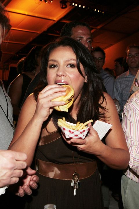 Celebrities Eating Burgers - Models and Actresses Eating Hamburger Photos