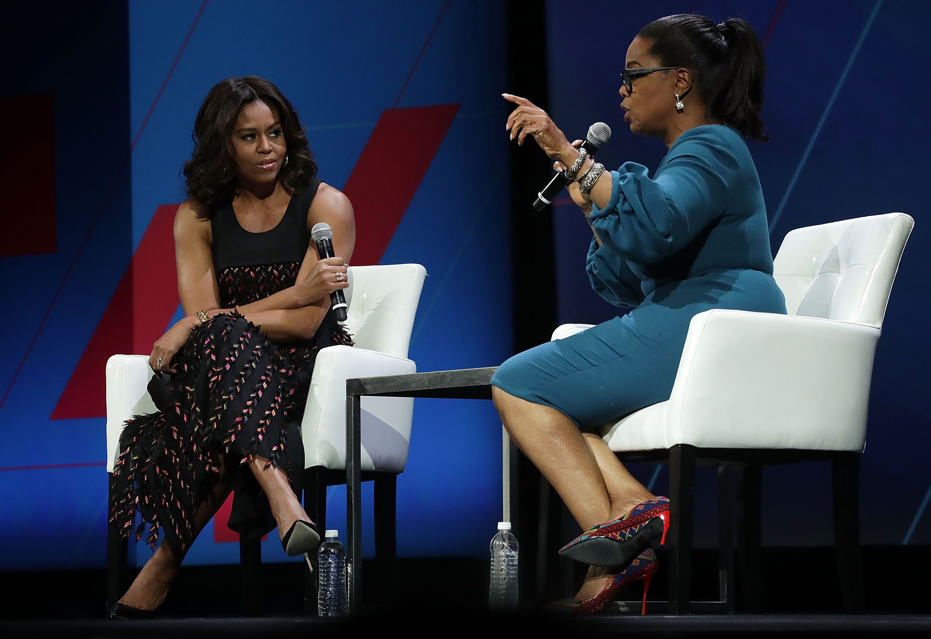 First Lady Michelle Obama And Oprah Winfrey Sit Down At The United State Of Women