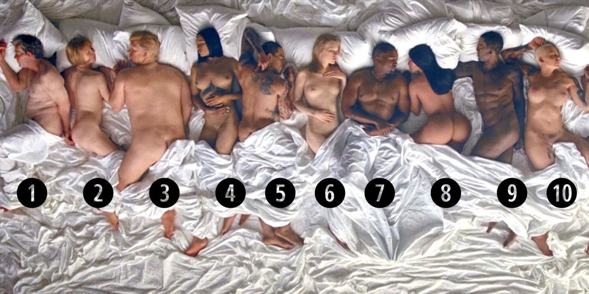 1200px x 600px - 13 Naked Celebrities in Kanye's 'Famous' Video - Guide to Kanye Famous Video