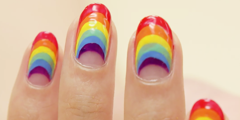 Short Nail Pride Flag Manicure - wide 3