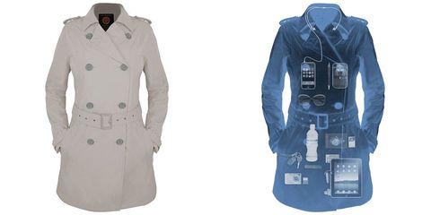 <p>This water-resistant, stain-proof coat has a total of 18—yes 18<i>—</i>pockets for all of your essentials. There's room for your iPad, Tom Ford lipstick, Tom Ford sunglasses, Tom Ford wallet, Tom Ford <em>everything</em> (necessary for <span class="highlight" style="line-height: 1.6em; background-color: initial;">travel</span>ing, obv). It also has RFID security to protect you from credit card scammers. The classic trench silhouette is just the cherry on top.
</p><p><em>Scottevest Trench, $150; </em><a href="http://www.travelsmith.com/scottevest-women27s-trench/829156?SourceCode=EE900003&cm_mmc=ComparisonShopping-_-GooglePLA-_-NA-_-NA&CAWELAID=120245410000027273&CAGPSPN=pla&CAAGID=10252177068&CATCI=pla-18283950120&catargetid=120245410000033539&cadevice=c&gclid=CNDOyZ6xus0CFVUkgQodQtwE9Q" target="_blank"><em><span class="highlight">travel</span>smith.com</em></a></p>