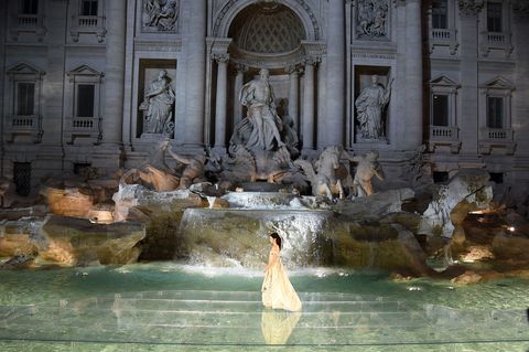 Kendall Jenner Walked on Water at Fendi's 90th Anniversary Runway ...