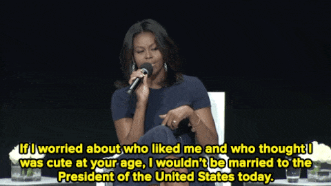 <p>Turns out the First Lady is also pretty great at giving relationship advice—and sometimes that advice includes forgoing a relationship altogether. At <em>Glamour Magazine</em><span class="redactor-invisible-space">'s The Power of an Educated Girl event, Obama advised young women to keep their eyes on the prize. Education first, crushes second. </span></p>