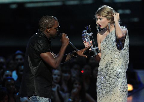Kanye West and Taylor Swift at the 2009 MTV Video Music Awards
