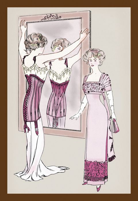 <p>Where else is there to start but with the corset? The column dresses of early 1800s made long-line corsets a popular choice among women—which begs the question, how did they manage to sit down in these? </p>