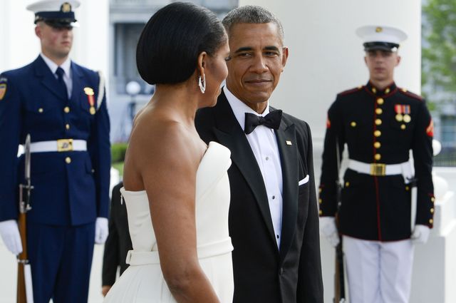 Michelle Obama Wears Custom Brandon Maxwell to State Dinner - Michelle ...