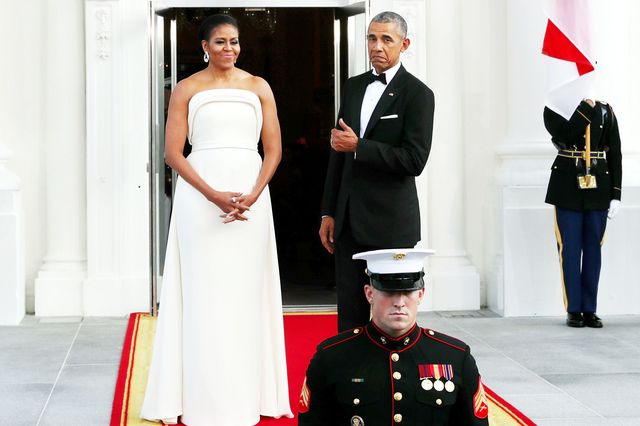 Michelle Obama Wears Custom Brandon Maxwell to State Dinner
