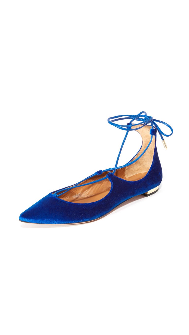 velvet lace up flats