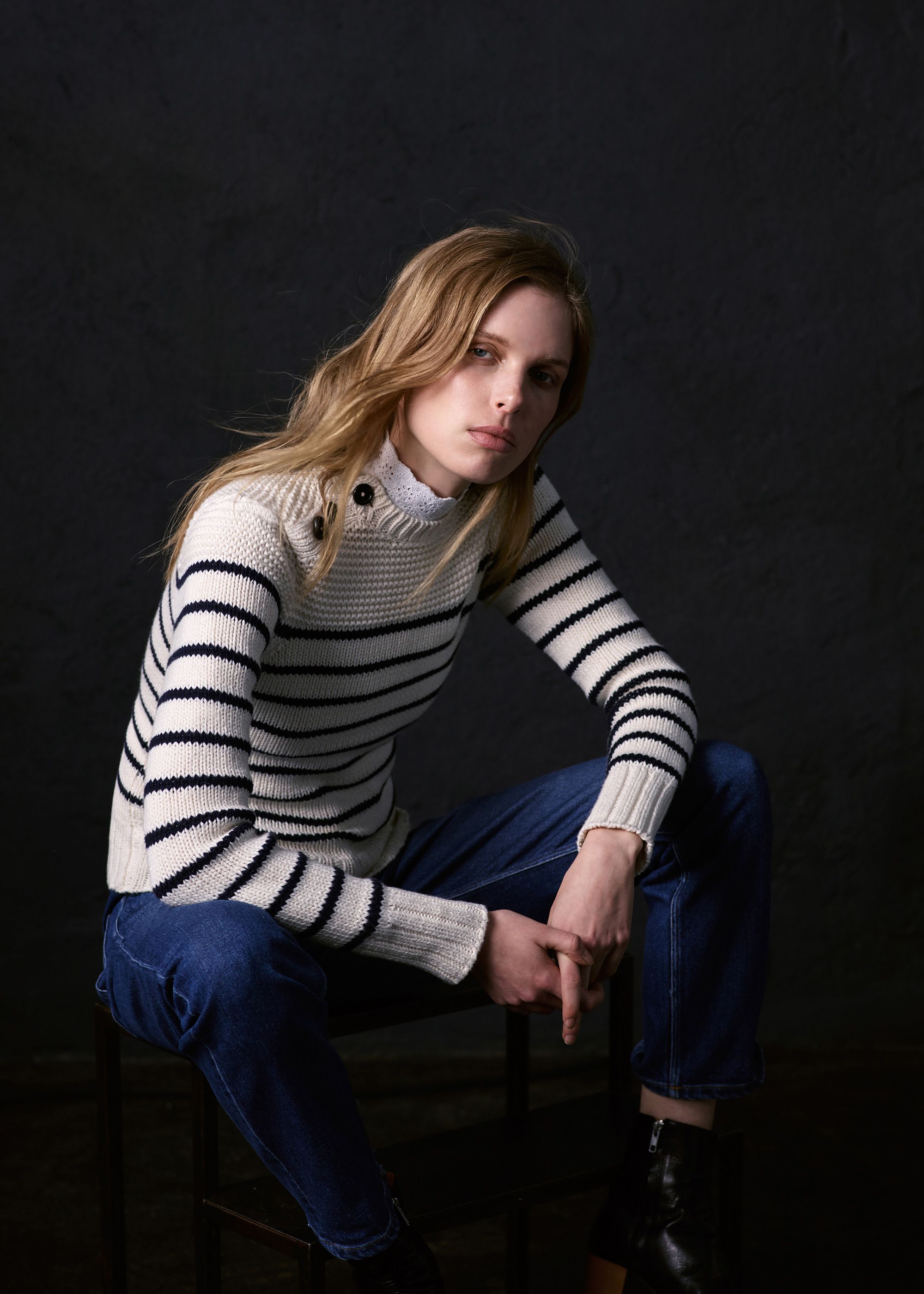 La Vie Rebecca deals Taylor Stripe Sweater