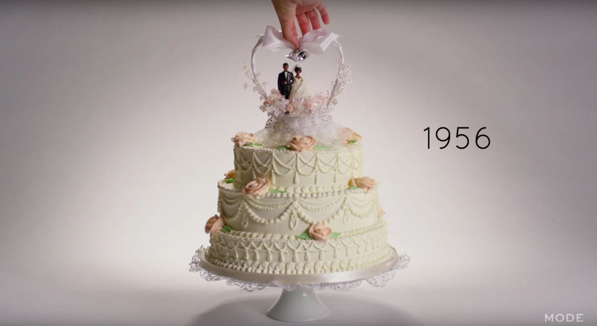 Cream Cake Party Sex - 100 Years of Wedding Cakes - Wedding Cake Decorating Trends Over the Last  Century