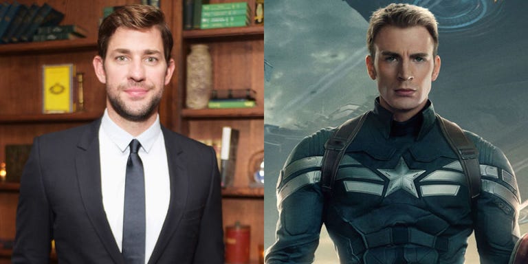 Image result for JOHN KRASINSKI AS CAPTAIN AMERICA