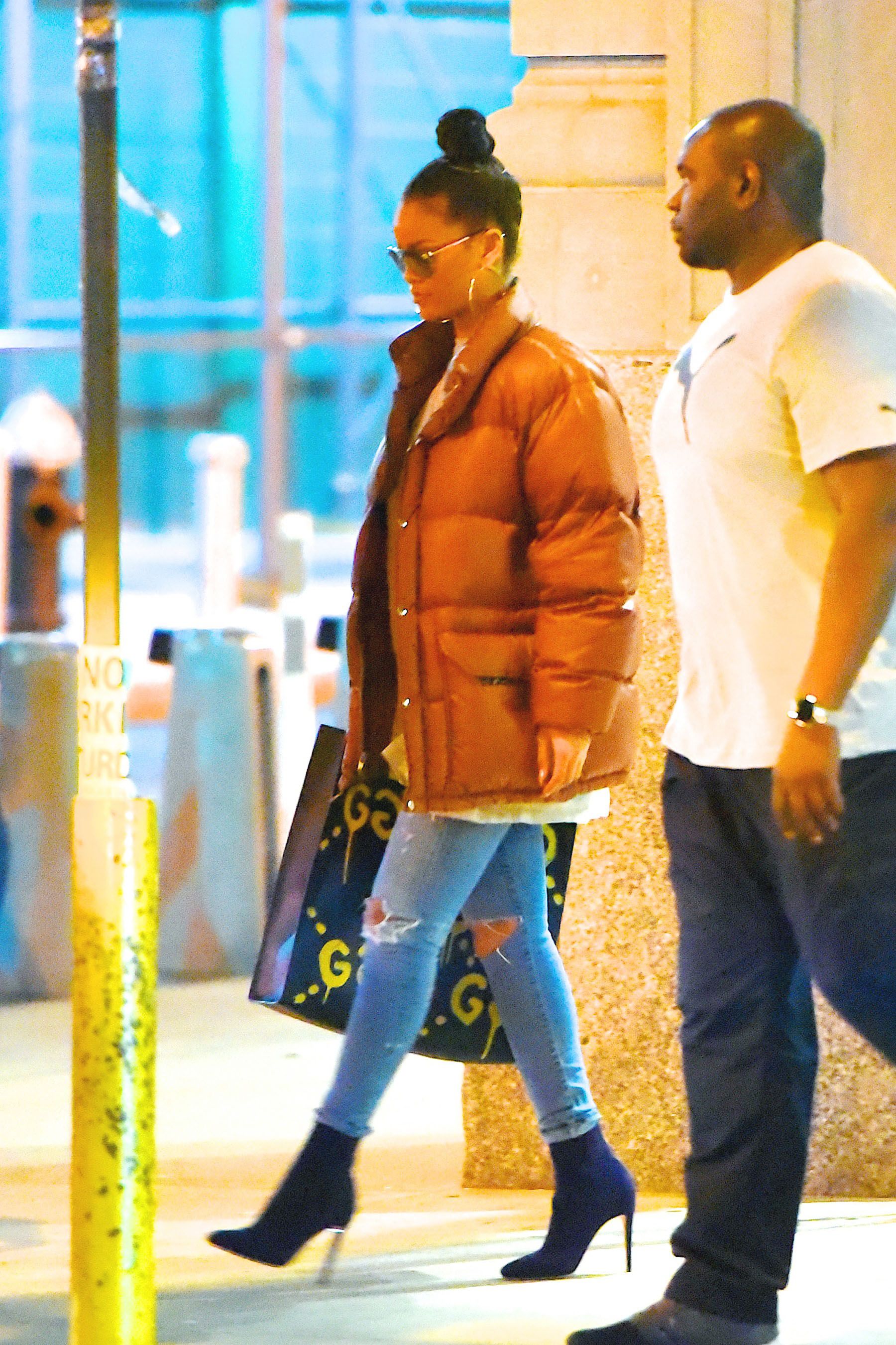 rihanna puffer jacket