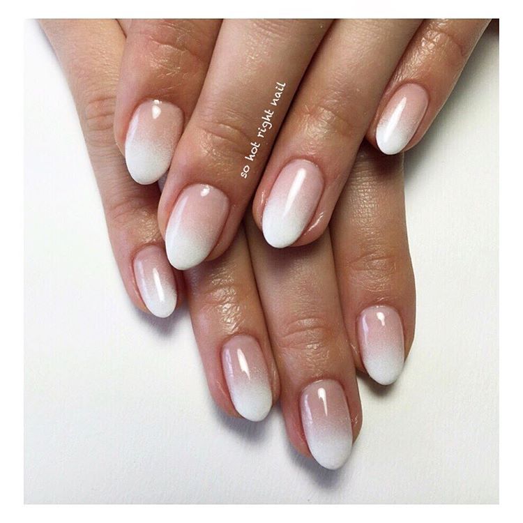elle french tip nails manicure frenchfade