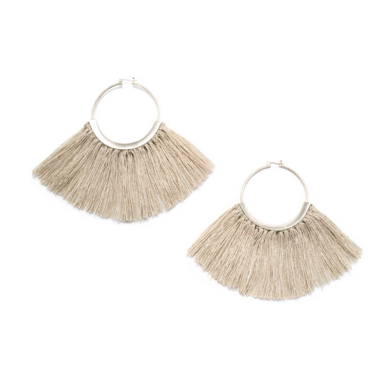 <p>Erin Considine Fringe Ridge Hoop, $414; <a href="http://www.mnzstore.com/collections/jewelry/products/fringe-ridge-hoop-raw-flax">mnzstore.com</a></p>