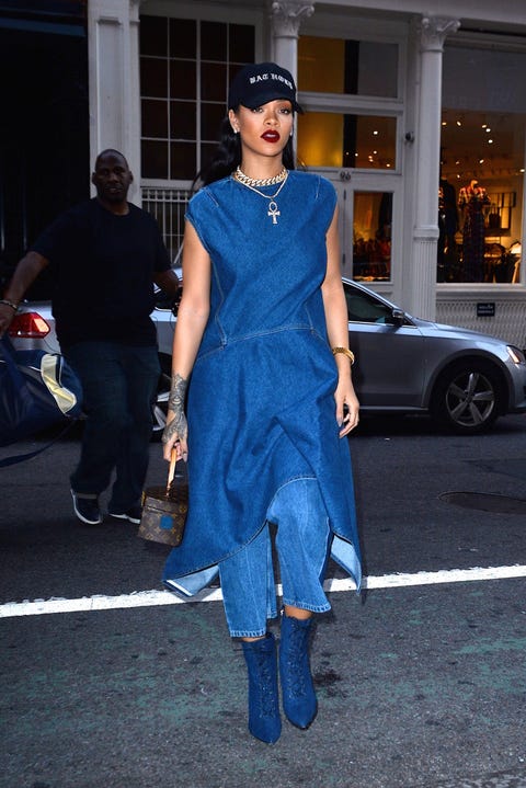 Rihanna Wears Furry Fanny Pack - Rihanna in Sweats at Fenty Puma Popup