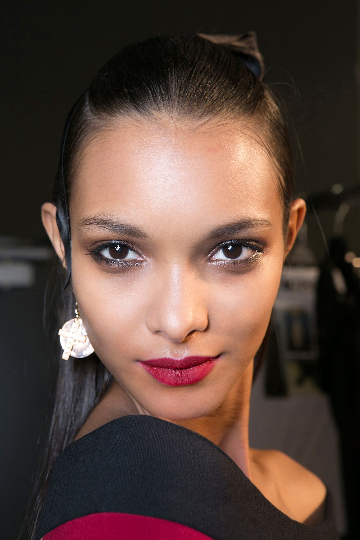 bright red lipstick for olive skin
