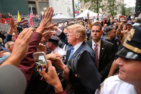 Donald Trump in a crowd