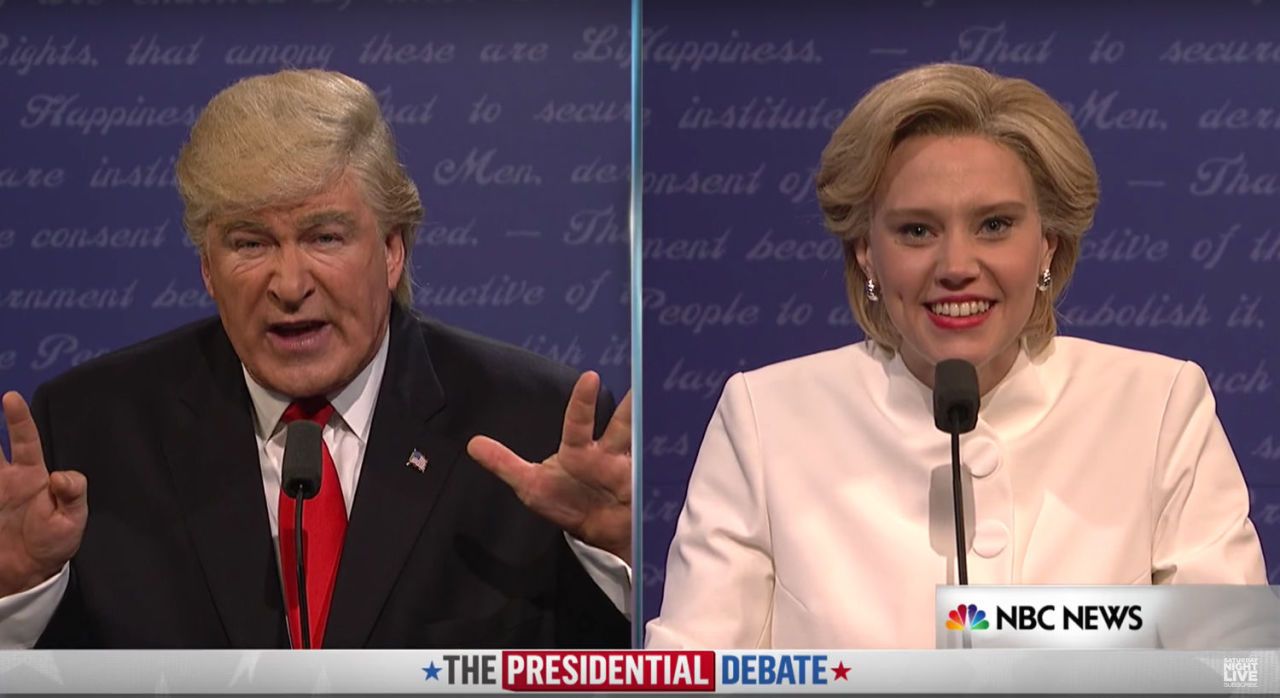 Watch SNL's Final Trump-Clinton Debate Sketch - Kate McKinnon and Alec  Baldwin in Saturday Night Live Third Debate Spoof