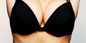 black bra and breasts