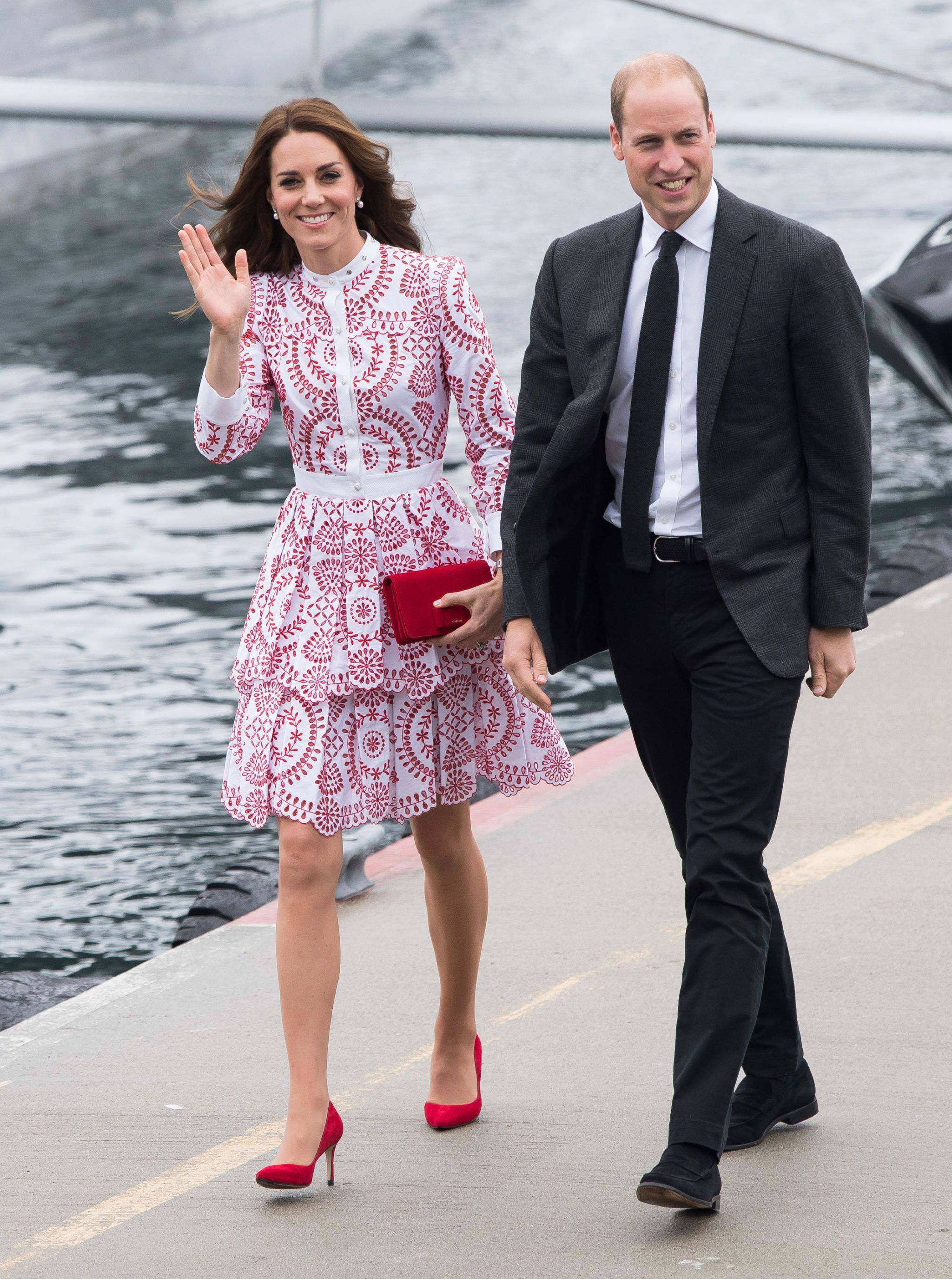 See Kate Middleton Nail the Color of the Year in Maroon Lace Dolce &  Gabbana Dress | Glamour