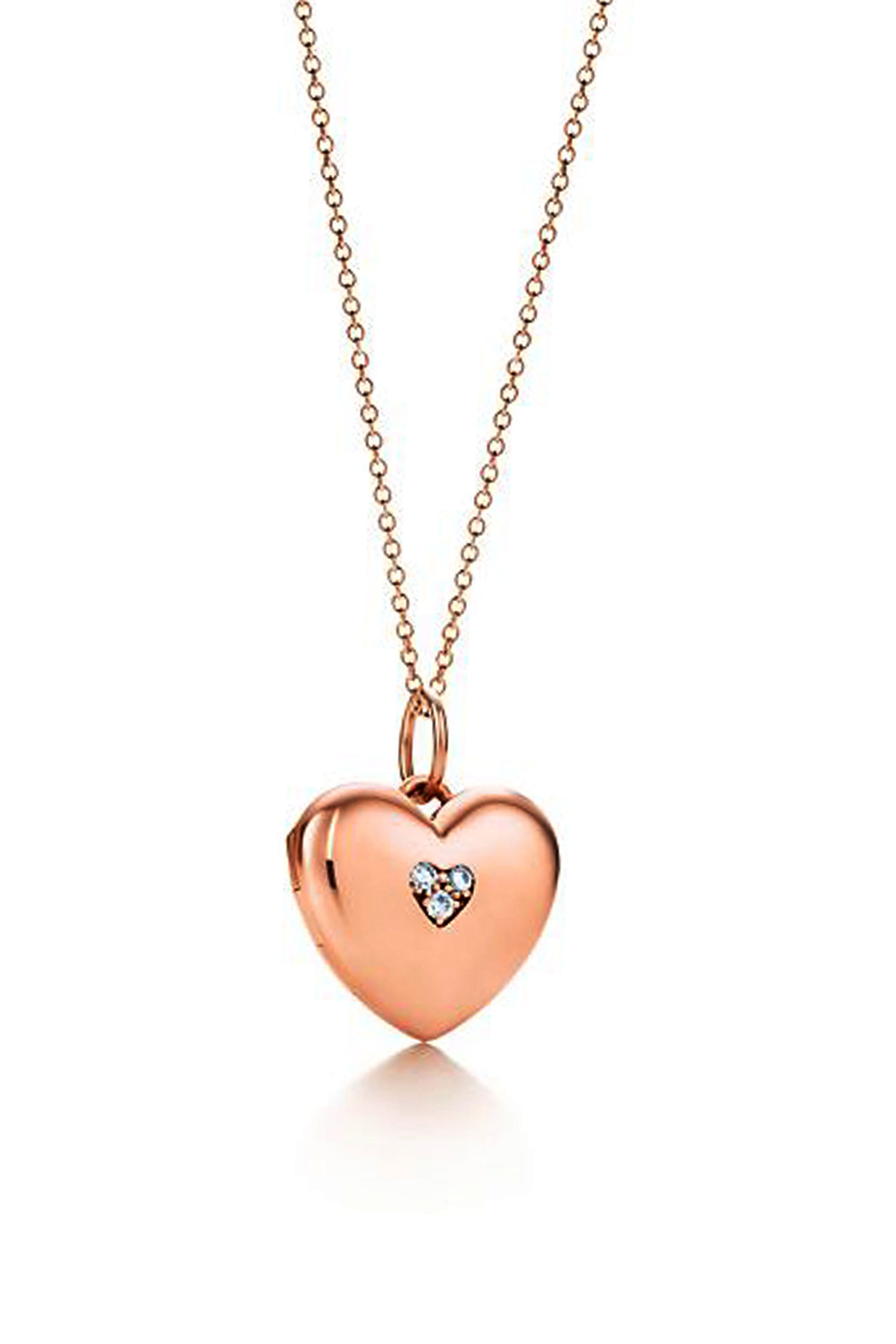 Tiffany gold heart sale locket necklace