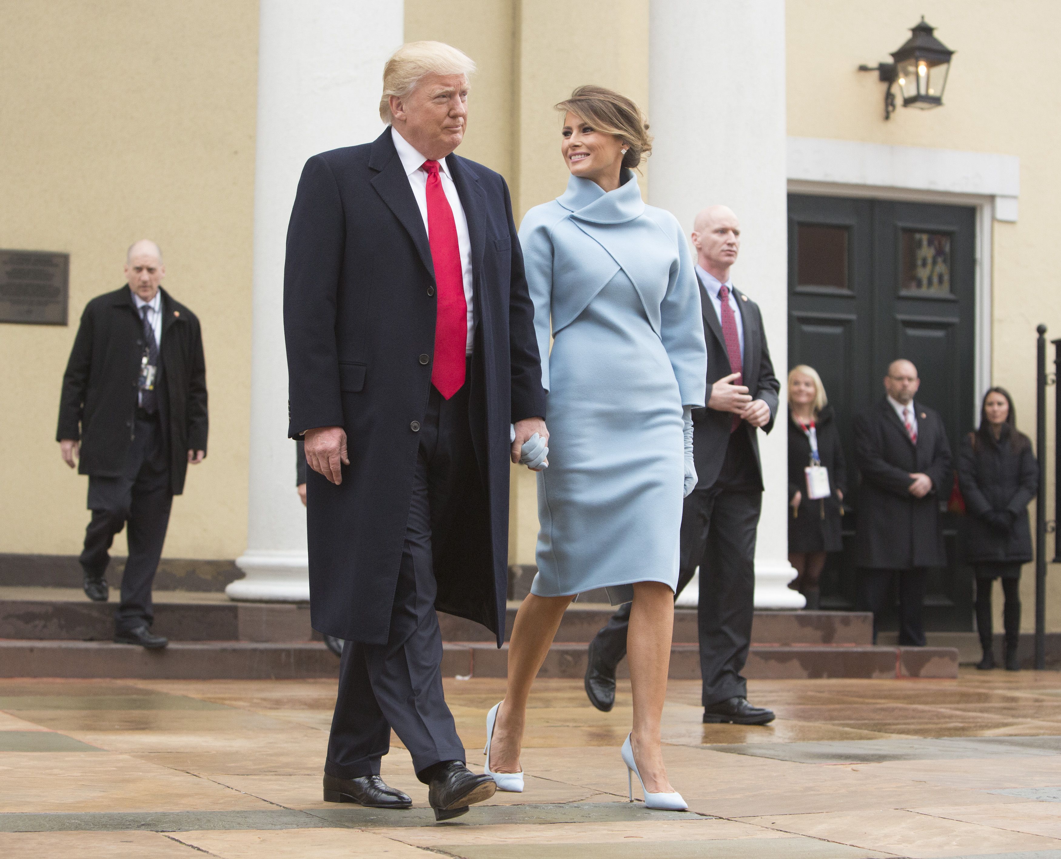 What Melania Trump Wore and What It Means Melania Trump Inauguration Ralph Lauren Outfit